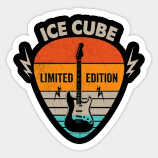 Vintage Ice Cube Name Guitar Pick Limited Edition Birthday Sticker